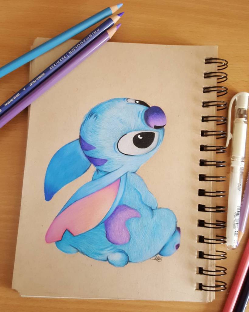 disney turtle drawing, drawn using coloured pencils 